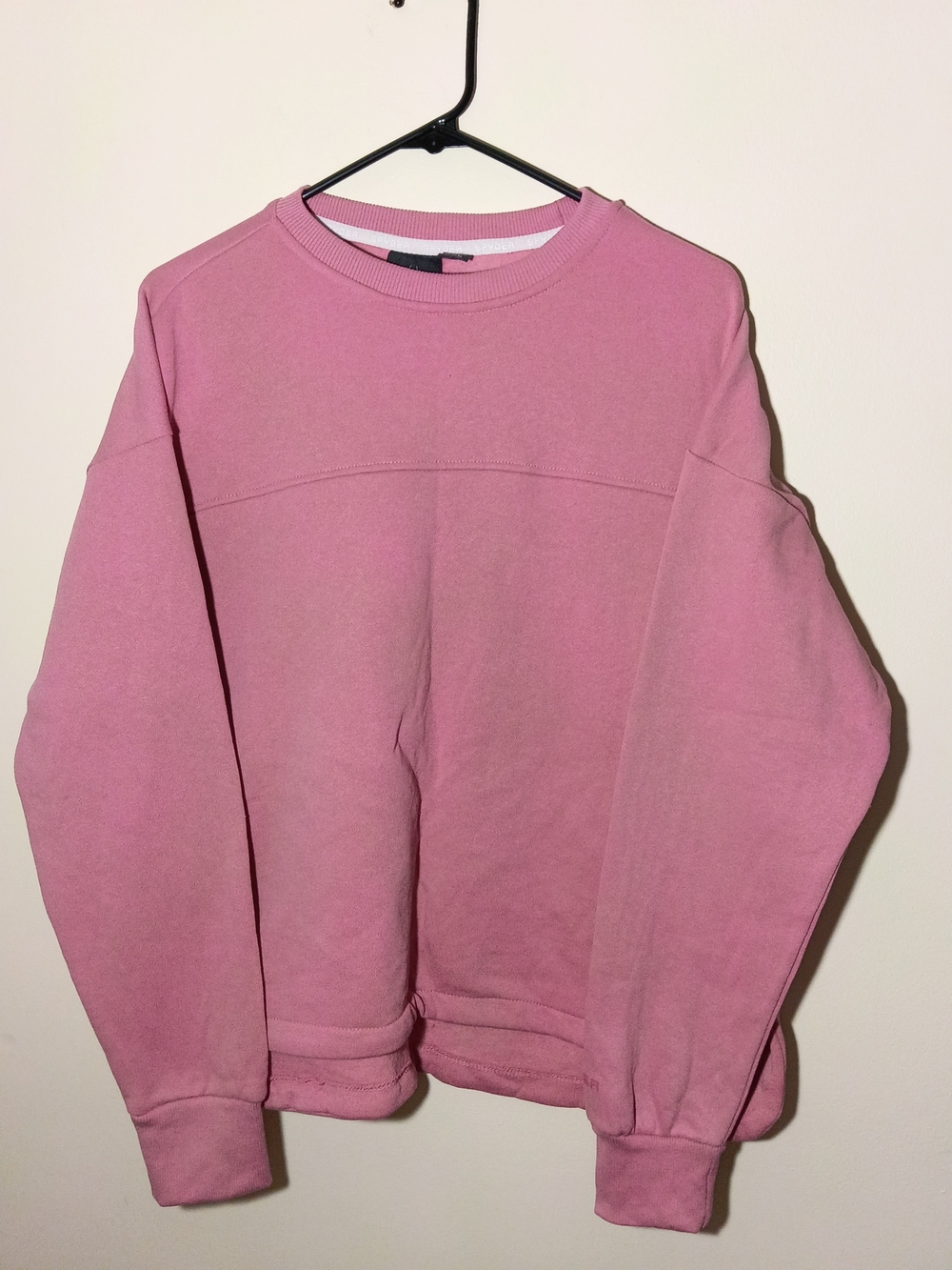 Spyder Woman's Size Large Dusty Pink Crewneck Sweater